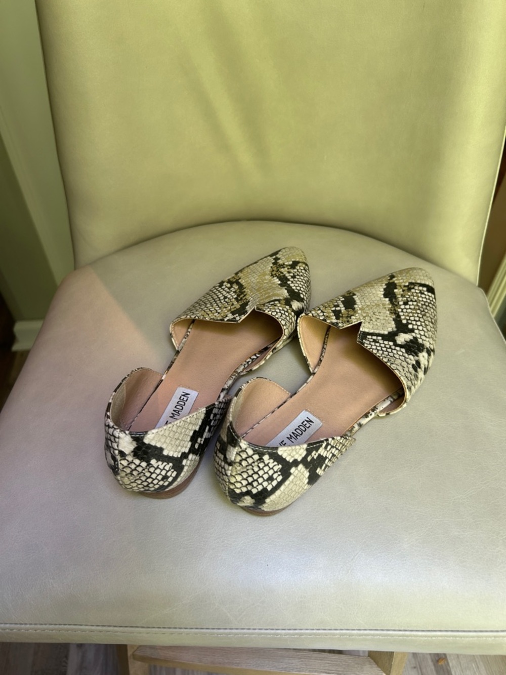 Steve Madden Python Snake-Print Flats